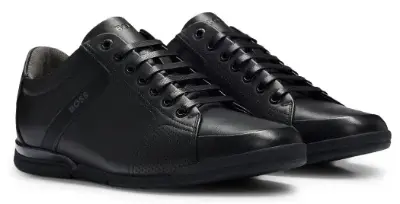 🧨 BOSS Herren Saturn Lowp Ledersneakers in Schwarz für 119,95€ (statt 150€)