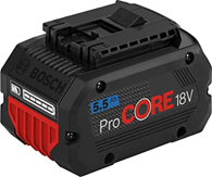 Bosch Professional 18V System Akku ProCORE18V 5.5 Ah (18V, 955 g, im Karton) für 91,98€ (VG: 107,90€)