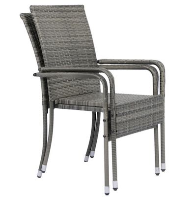 🪑 2x Juskys Yoro Gartenstuhl aus Polyrattan mit Armlehnen für 51,99€ (statt 65€)