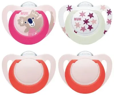 👶🏼 4er Pack NUK Star Day & Night Babyschnuller für 6,99€ (statt 10€)