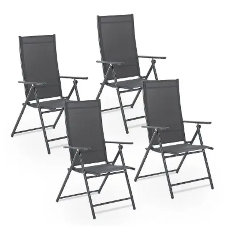 🏡 4er Set Juskys Gartenstuhl Calena in Anthrazit für 82,49€ (statt 120€)
