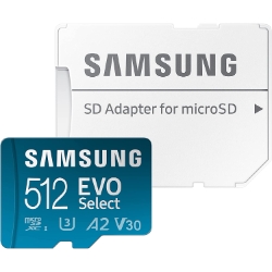 Samsung EVO Select 512 GB microSD 130MB/s für 33,99€ (VG: 43,99€)