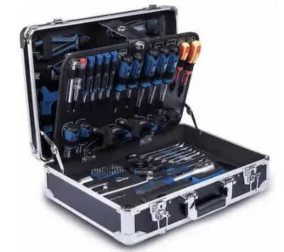 🛠️ Scheppach TB200 Aluminium Werkzeugkoffer 141-tlg. für 79,99€ (statt 100€)