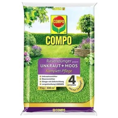 🏡 9kg COMPO Rasendünger gegen Unkraut + Moos für 46,28€ (statt 54€)
