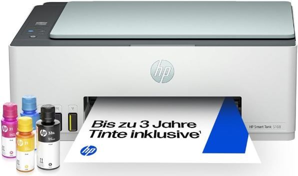 🖨️ HP Smart Tank 5108 3-in-1 Multifunktionsdrucker für 144,58€ (statt 183€)