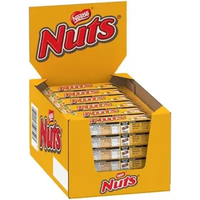 1kg! 🍫 24x Nestle Nuts Schokoriegel mit Haselnüssen & Karamell für 15,19€ (statt 20€)