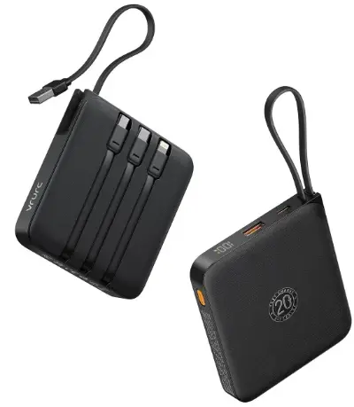🔋 VRURC 22.5W QC3.0 20.000mAh Powerbank mit 4 Kabel für 15,99€ (statt 26€)