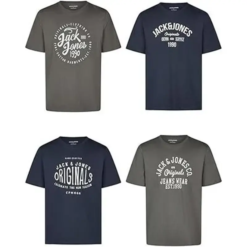 👕 4er Pack Jack & Jones T-Shirts 🧨 diverse Packs für 42,39€ (statt 55€) ➡️ nur 10,59€ pro Shirt