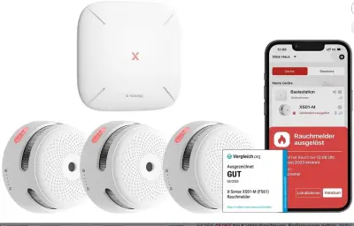 🔥🚨 3x Rauchmelder X-Sense FS31 + SBS50 WLan Basisstation für 49,25€ (statt 86€)