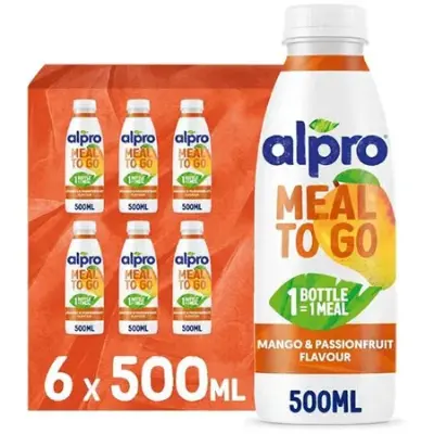 🥛 6er Pack Alpro Meal To Go Mango- & Passionsfrucht je 500ml ab 18,99€€ (statt 24€)