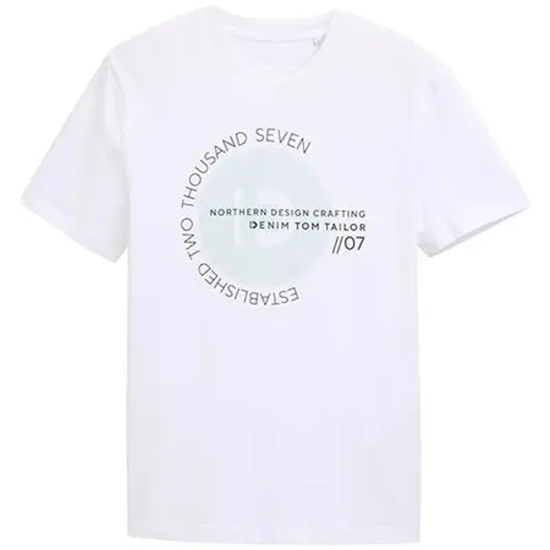 👕 Tom Tailor Denim Basic T-Shirt mit Logo-Print für 8,19€ (statt 15€) – S, M & L