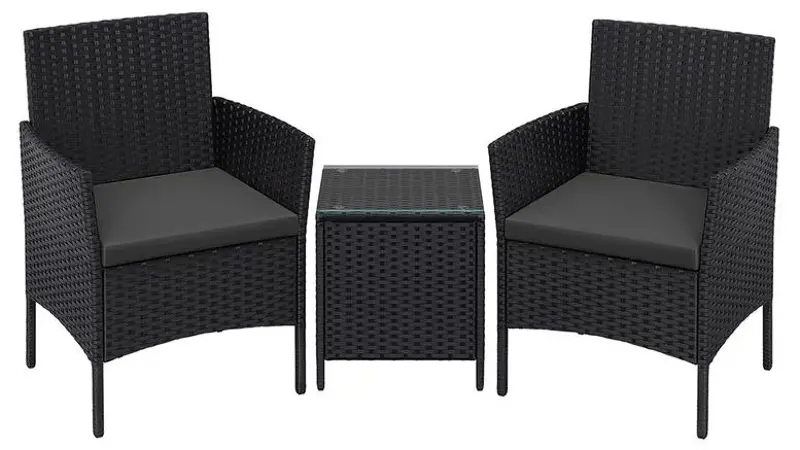 🌞 SONGMICS Balkonmöbel-Set aus PE-Polyrattan mit Tisch & 2 Stühle für 66,99€ (statt 100€)