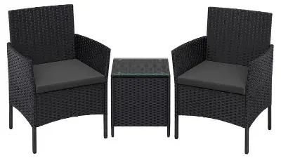 🌞 SONGMICS Balkonmöbel-Set aus PE-Polyrattan mit Tisch & 2 Stühle für 66,99€ (statt 100€)