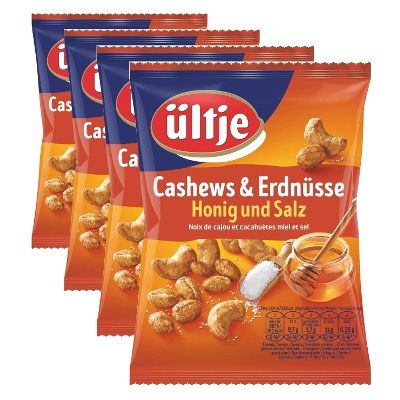 🥜 4x 200g ültje Cashews & Erdnüsse mit Honig & Salz ab 7,92€ (statt 14€)