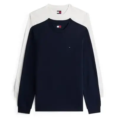 🤩 2er Pack Tommy Jeans Herren Langarmshirts Slim mit Rundhals für 45,99€ (statt 56€)
