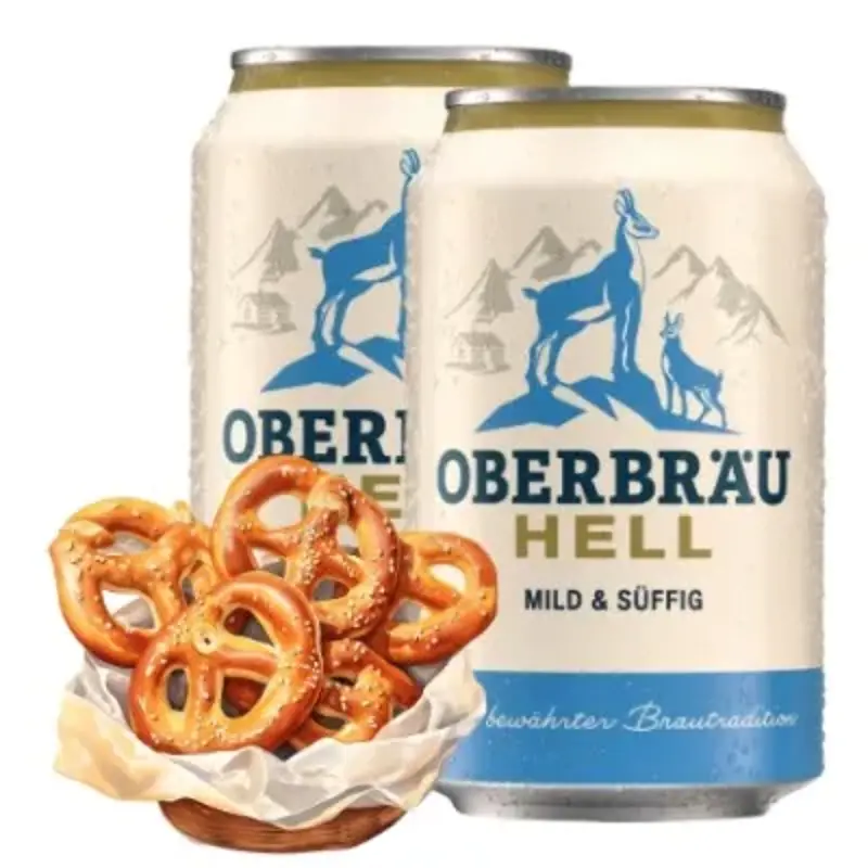 🍺💨 24x Oberbräu süffiges Helles aus Bayern 0,33L 🥨 ab 15,28€ (statt 20€) – 0,63€ pro Dose