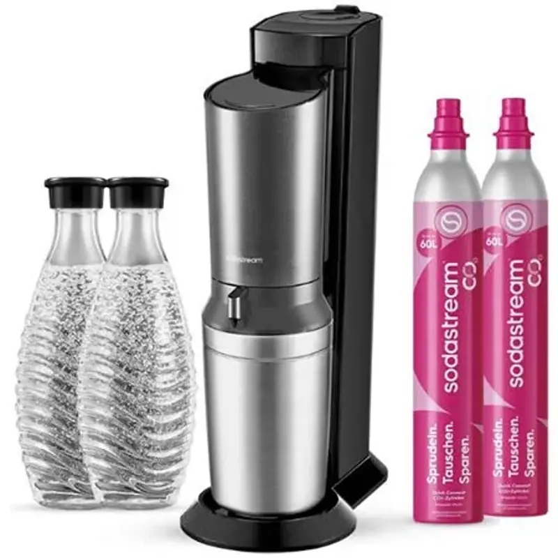 🚰 SodaStream Crystal 3.0 Sprudler + 2x CO2-Zylinder & 2x Glaskaraffen für 89,99€ (statt 109€)