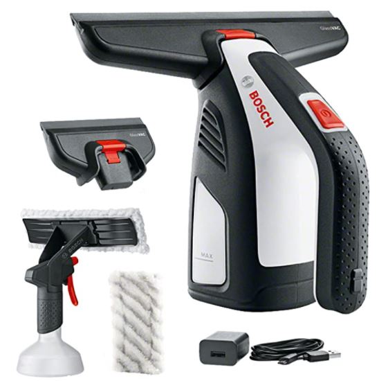 [Prime Days] Bosch Home and Garden Akku Fenstersauger GlassVAC (USB Ladegerät, Sprühflasche mit Mikrofasertuch, 2 x Aufsatz, Handschlaufe, 3,6 Volt, 2,0 Ah) für 47,69€ (VG: 64,76€)