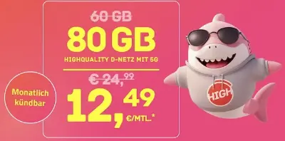 🚨 Telekom 5G Allnet-Flat mit 80GB für 12,49€ + monatlich kündbar 🔥