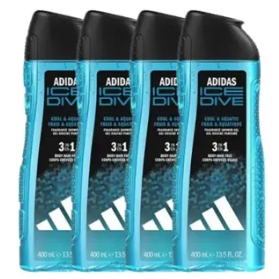 🚿 4x adidas 3in1 Ice Dive Duschgel je 400ml ab 8,46€ (statt 14€)