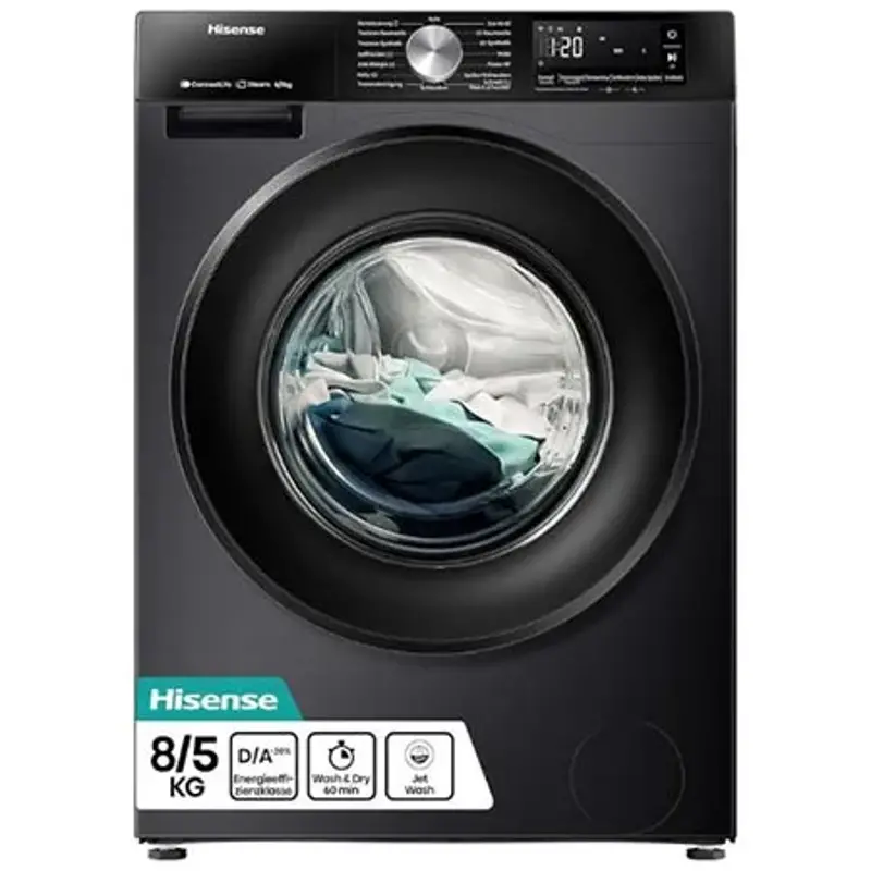 🧺 Hisense WD3S8043BB3 Waschtrockner 8kg/5kg für 399€ (statt 461€)