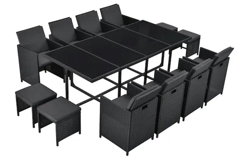 🏡 Juskys Polyrattan Sitzgruppe Baracoa XXL für 12 Personen für 397,49€ 💥 (statt 530€)