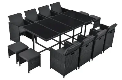 🏡 Juskys Polyrattan Sitzgruppe Baracoa XXL für 12 Personen für 397,49€ 💥 (statt 530€)