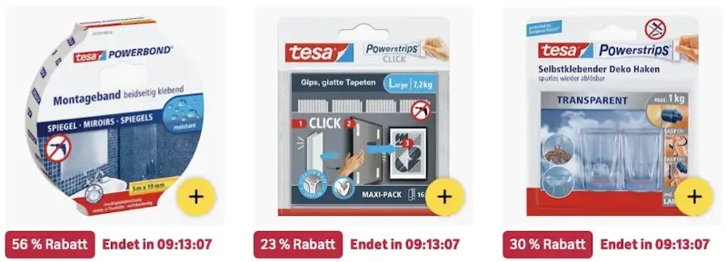 📦 Amazon: tesa Sale mit bis zu -56% z.B. 5m x 19mm Montageband für 10€ (statt 16€)