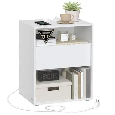 😴 2x VASAGLE Nachttisch mit Ladefunktion für 67,49€ (statt 86€) – auch andere Farben