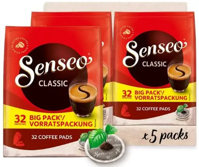 ☕ 5 x 32er Pack Senseo Pads Classic Kaffeepads ab 26,59€ (statt 35€)