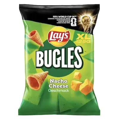 1,5KG! 🤯🧀 12x 125g Lay’s Bugles Nacho Cheese für 23,99€ (statt 35€)