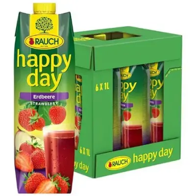 🍓 6er Pack Rauch Happy Day Erdbeere ab 11,60€ (statt 17€)