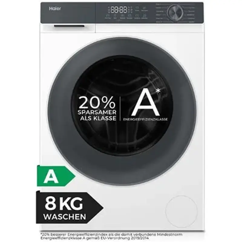 🫧 Haier HW80-BP1427637T G3 Serie Waschmaschine, 8kg für 329,99€ (statt 380€)
