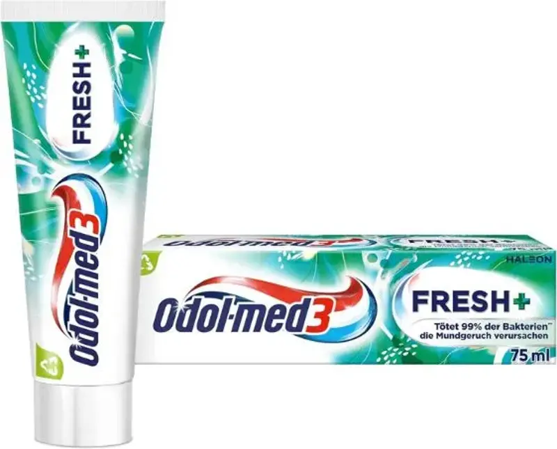 🪥 4x Odol-med3 Fresh+ Zahnpasta, 75ml ab 5,99€ (statt 8€)