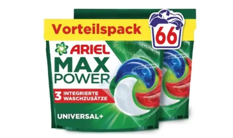🏠 Ariel Max Power Pods XXL mit 66WL ab 21,84€ (statt 33€)