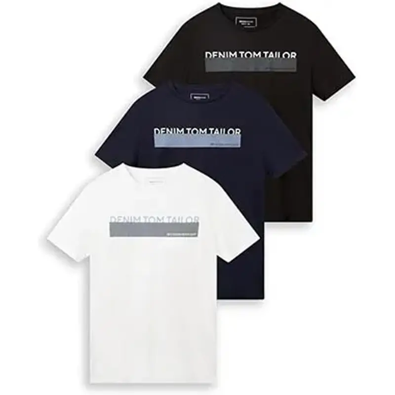 👕 3er Pack Tom Tailor Denim T-Shirts mit Print für 24,99€ (statt 31€)