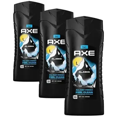 🚿 3er Pack Axe Alaska XL 3-in-1 Duschgel & Shampoo je 400ml für 7,89€ (statt 16€)
