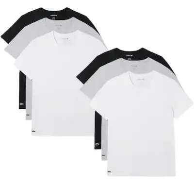 🔥 unter 10€/Shirt 👕 6x Lacoste Lounge T-Shirt mit V- oder Crew-Neck für 57,90€ (statt 90€)