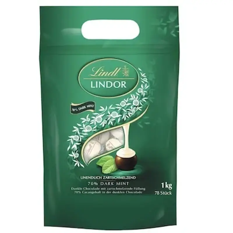 🍵 1kg Lindt Lindor Dark Mint Beutel mit 80 Kugeln ab 31,34€ (statt 43€)