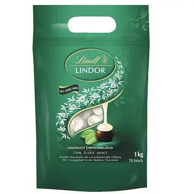 🍵 1kg Lindt Lindor Dark Mint Beutel mit 80 Kugeln ab 31,34€ (statt 43€)