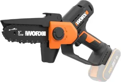 🪚 WORX WG326E.9 Akku Mini-Kettensäge, 12cm Schnittlänge für 58,99€ (statt 67€)