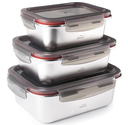 🍱 3er Set LACOR Ecoinox Edelstahl-Lebensmittelbehälter für 28,20€ (statt 40€)