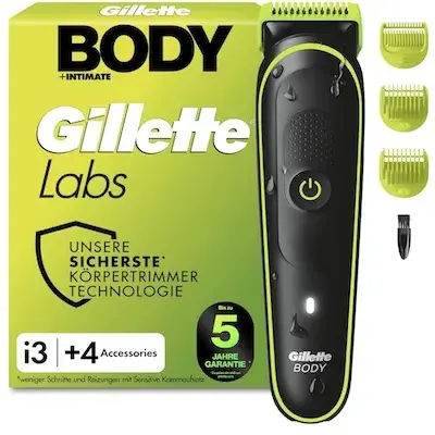 🪒 GilletteLabs i3 Body + Intimate Trimmer für 37,99€ (statt 44€)