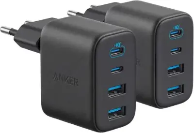 🔌 2er Pack Anker Zolo 4-Port USB-C Ladegerät mit 50W für 25,97€ (statt 40€)