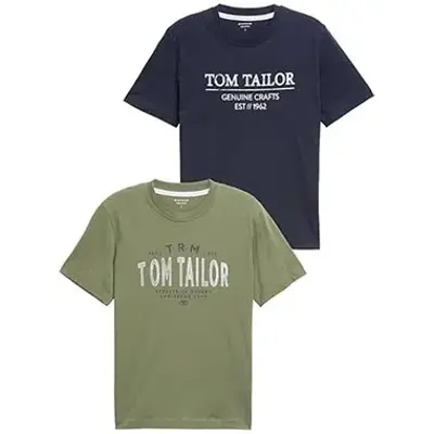 👕 2er Pack Tom Tailor Print T-Shirts ab 10,84€ (statt 25€)