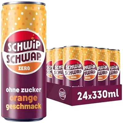 🍊 24x Schwip Schwap Orange Zero für 14,99€ (statt 24€) – 0,62€ pro Dose!