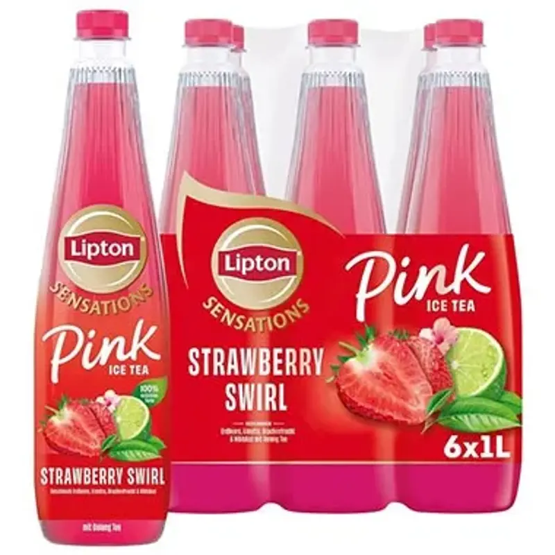 🍓 6er Pack Lipton Sensations Strawberry Swirl Pink Ice Tea, 1L für 8,99€ (statt 12€)