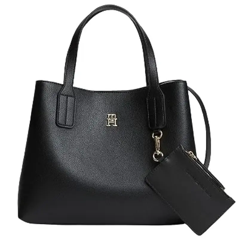 👜 Tommy Hilfiger Schultertasche Icon Mini Satchel in Schwarz ➡️ für 111,10€ (statt 127€)
