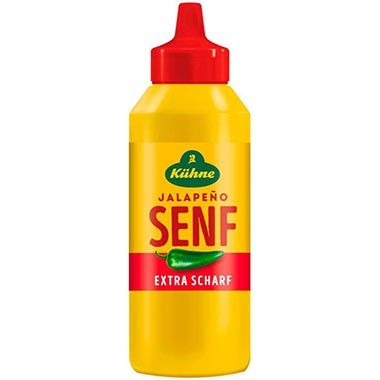 🌶️ 4x Kühne Jalapeño Senf Squeeze, 250ml ab 5,28€ (statt 7€)