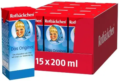 🧃 15er Pack Rotbäkchen Trinkpäckchen, je 200ml ab 8,44€ (statt 22€)